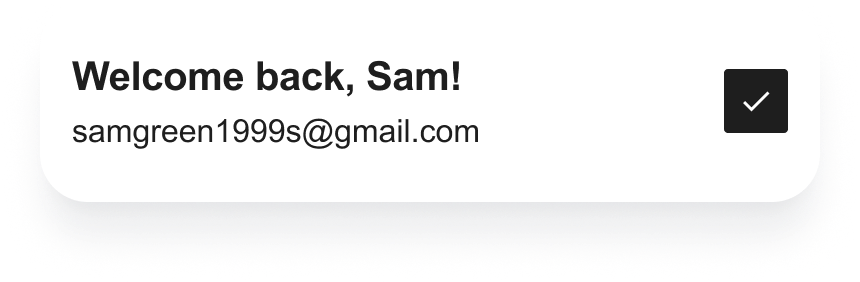welcome back message