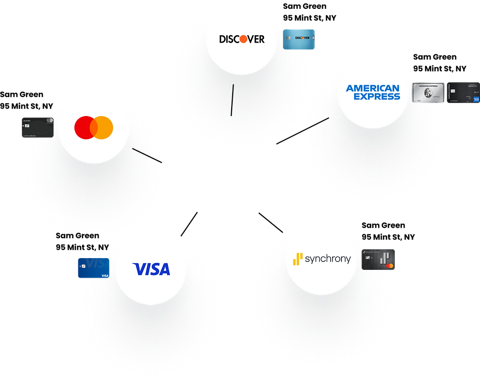 Multiple credit card companies